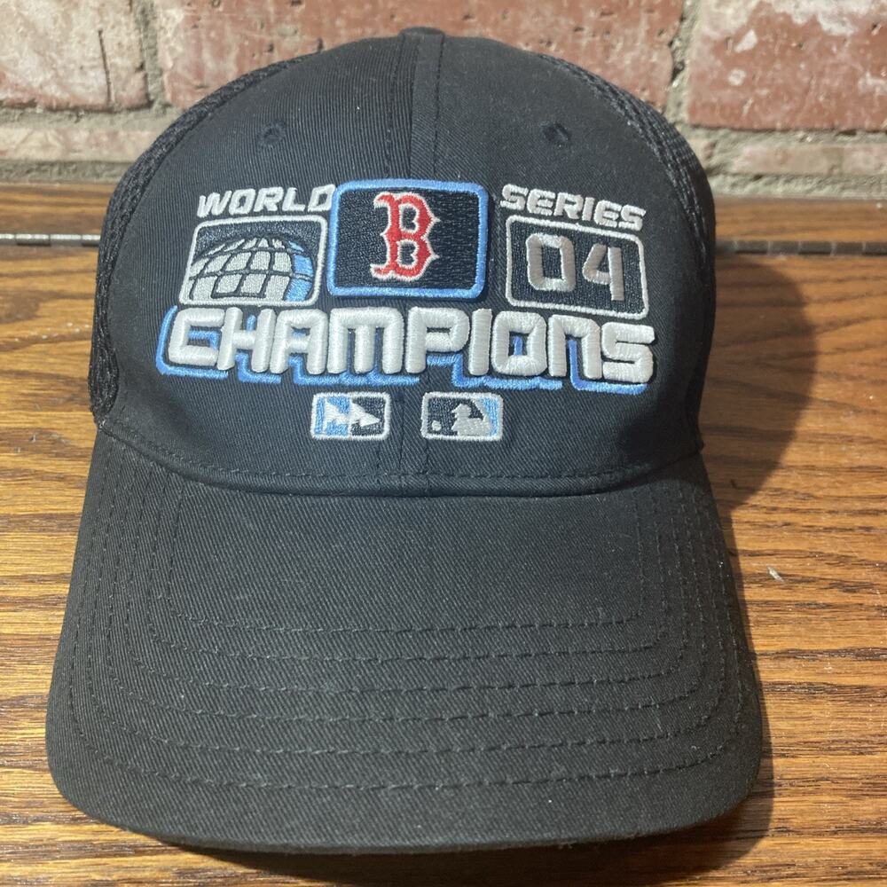 Boston Red Sox Hat Cap Fitted One Size Black MLB World Series Champs New Era